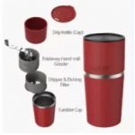 coffee tumbler, coffee tumbler with grinder and filter, Cafflano Klassic, Cafflano coffee tumbler with built-in grinder, Cafflano coffee tumbler