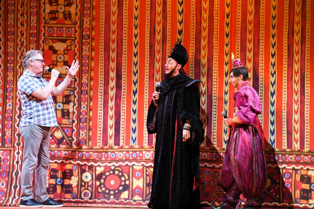 Patrick R. Brown as Jafar, Doron Chester as Iago. Interview with the cast at the Singapore Media Call